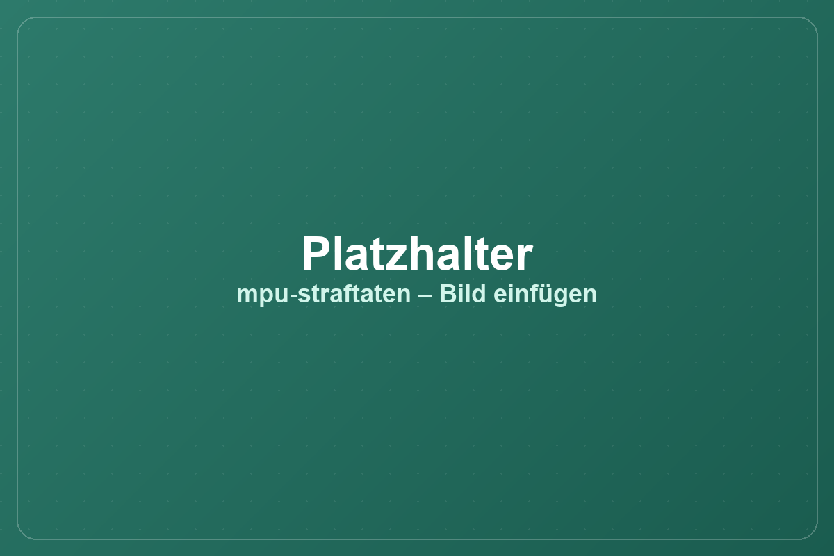 MPU wegen Straftaten Stuttgart